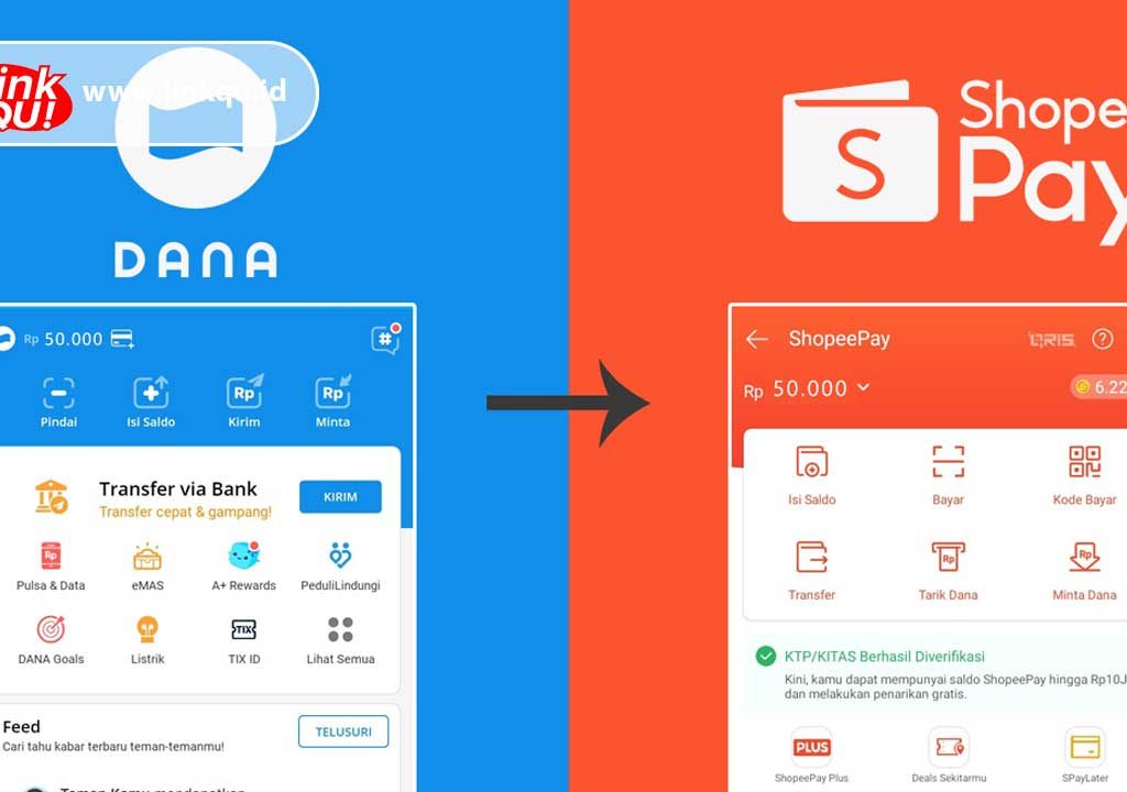 Cara Transfer DANA ke Shopeepay