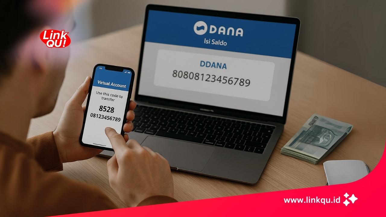 cara melihat virtual account DANA