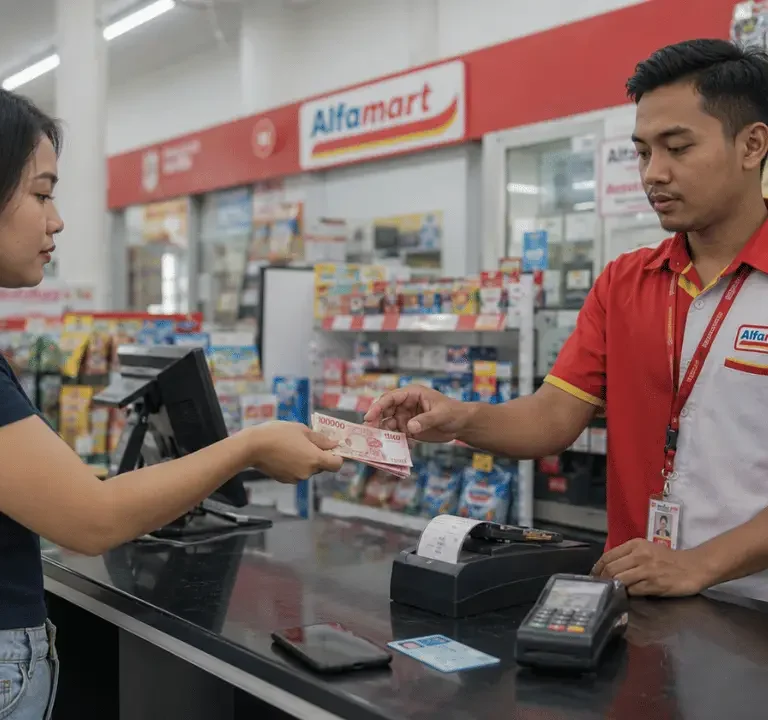 Cara transfer uang lewat Alfamart ke BRI
